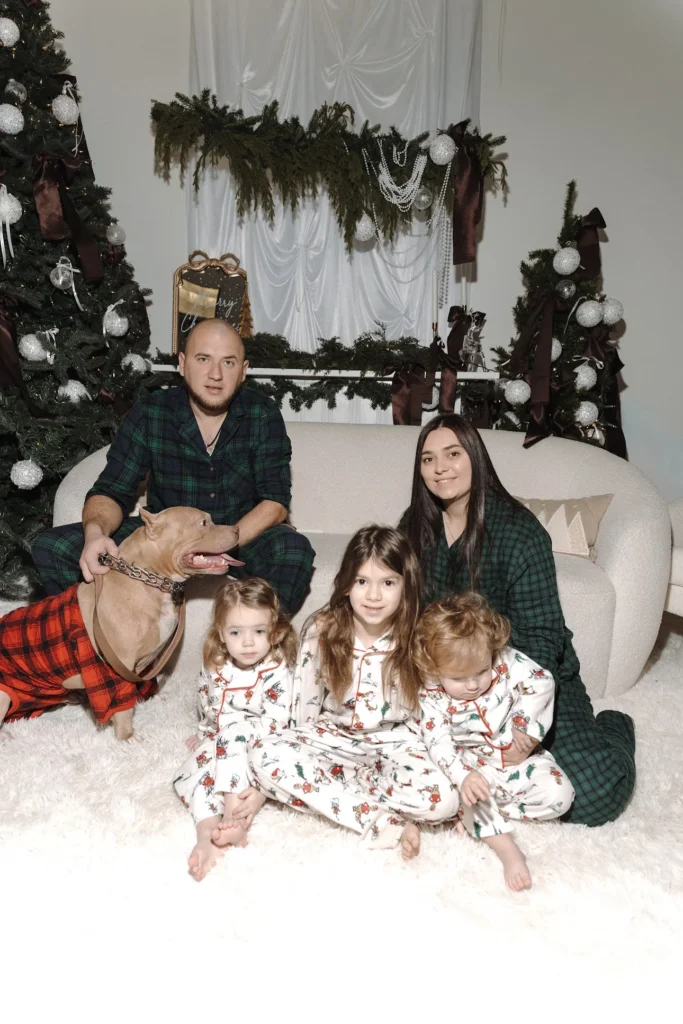The Sova family at home